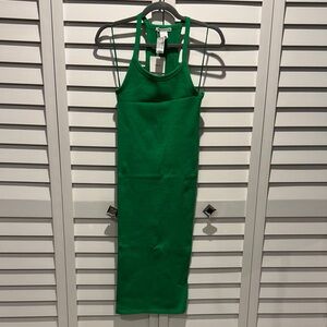 Zara Vibrant Bodycon Green Midi Dress